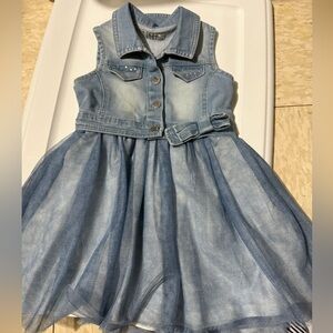 Mayoral Light Blue Denim Kids Dress